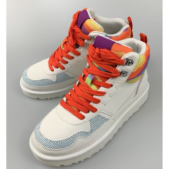 NIB UGG Highland Hi Cali Collage Shoes In White Size 8.5 - Picture 3 of 12